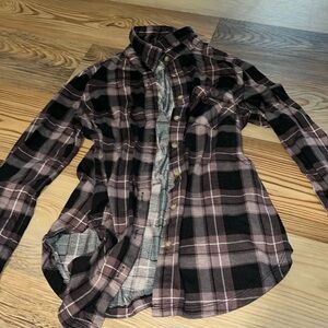 Purple and black Rue21 plaid shirt